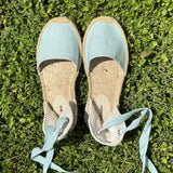 The Lauren Lace Up - Seasonal - Sea Spray Green - Women's - Women's Espadrilles - Sea Spray Green - Soludos - 