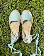 The Lauren Lace Up - Seasonal - Sea Spray Green - Women's - Women's Espadrilles - Sea Spray Green - Soludos - 