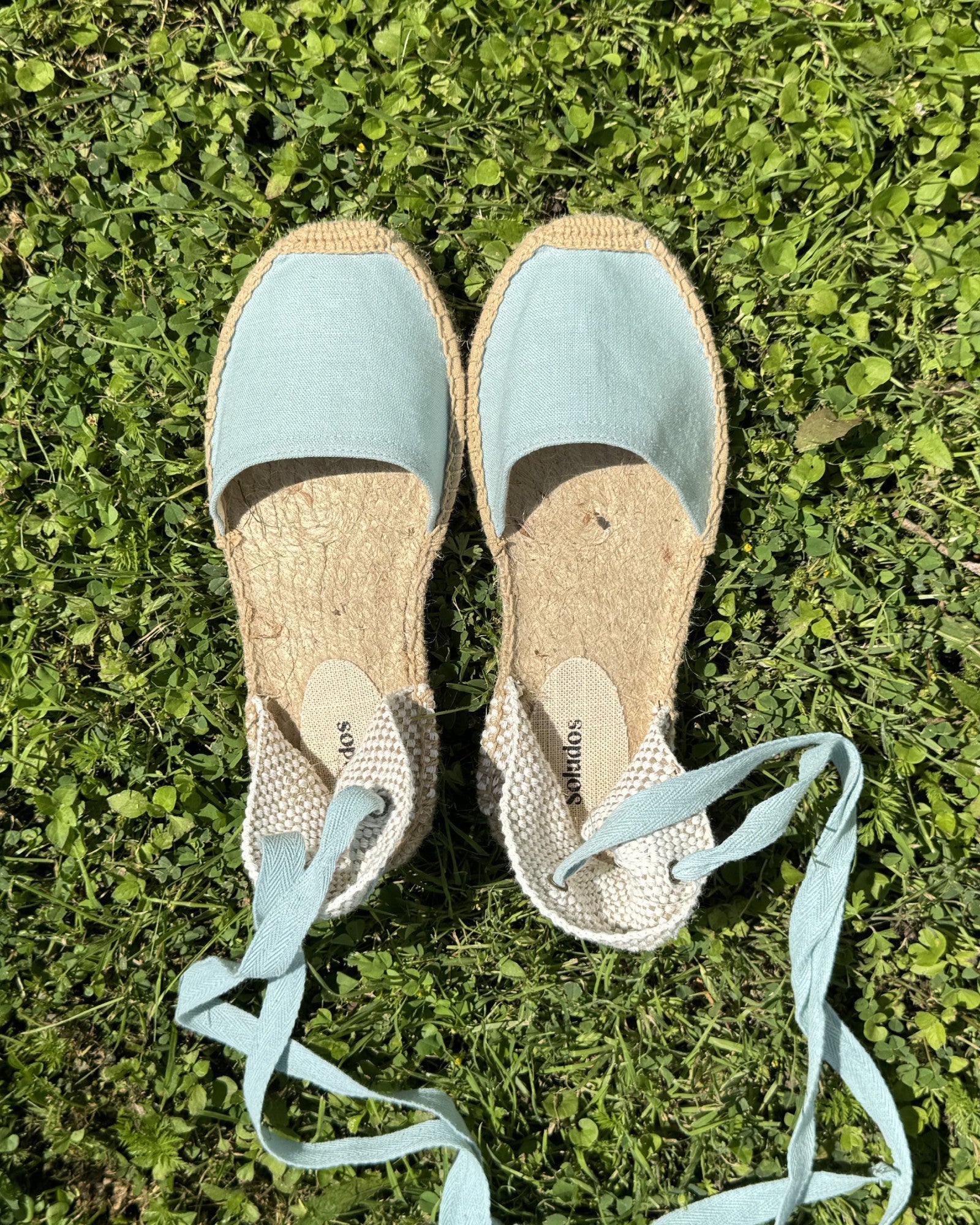 The Lauren Lace Up - Seasonal - Sea Spray Green - Women's - Women's Espadrilles - Sea Spray Green - Soludos - 