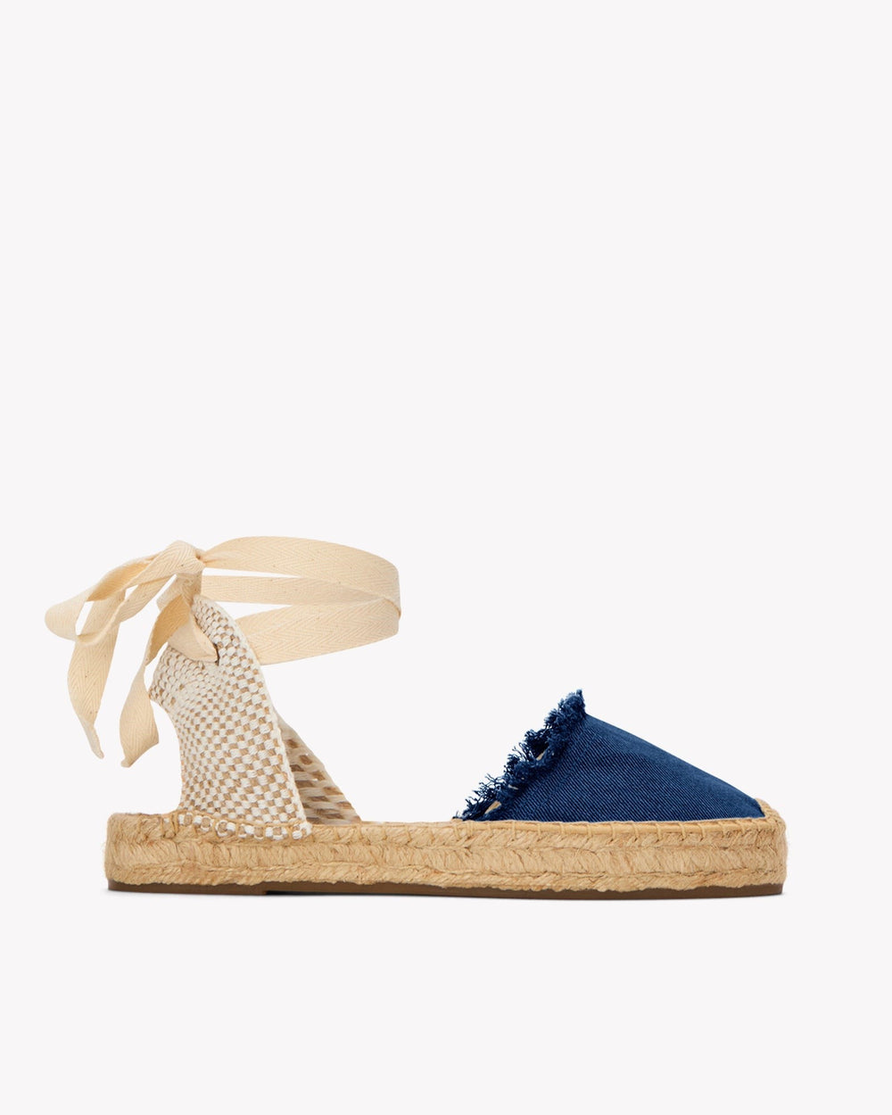 The Lauren Lace Up - Denims - Dark Wash - Women's - Women's Espadrilles - Dark Wash - Soludos - 