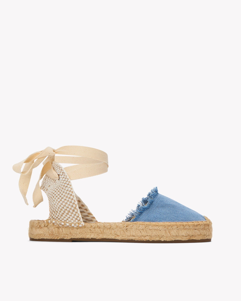 The Lauren Lace Up - Denims - Light Wash - Women's - Women's Espadrilles - Light Wash - Soludos - 