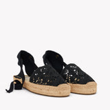 Womens_Espadrilles_The Lauren Lace Up_Crochet_Noche Black - Women's Espadrilles - Noche Black - Soludos - 