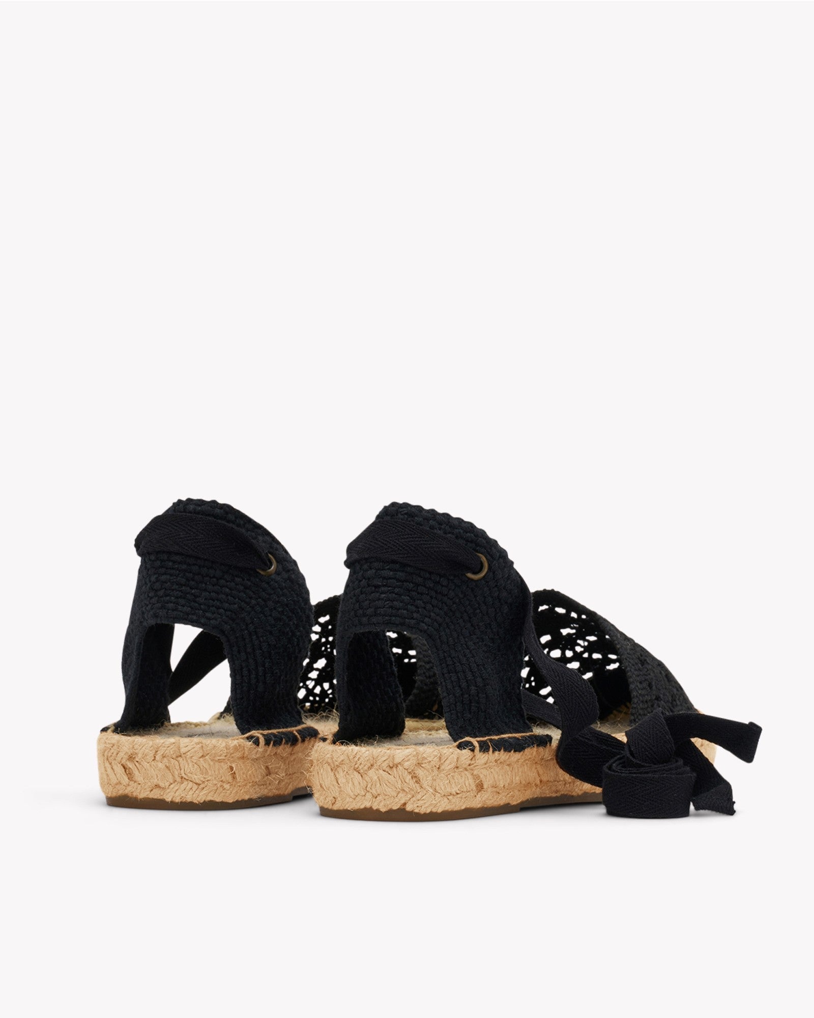 Womens_Espadrilles_The Lauren Lace Up_Crochet_Noche Black - Women's Espadrilles - Noche Black - Soludos - 