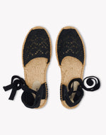 Womens_Espadrilles_The Lauren Lace Up_Crochet_Noche Black - Women's Espadrilles - Noche Black - Soludos - 