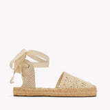 Womens_Espadrilles_The Lauren Lace Up_Crochet_La Concha Ivory - Women's Espadrilles - La Concha Ivory - Soludos - 