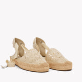 Womens_Espadrilles_The Lauren Lace Up_Crochet_La Concha Ivory - Women's Espadrilles - La Concha Ivory - Soludos - 