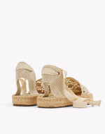 Womens_Espadrilles_The Lauren Lace Up_Crochet_La Concha Ivory - Women's Espadrilles - La Concha Ivory - Soludos - 