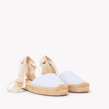 Women's Lauren Lace Up Espadrille | Seersucker | Classic Blue - Womens Espadrilles - Classic Blue - ET2C - 