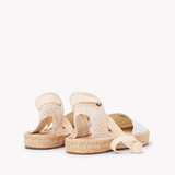 Women's Lauren Lace Up Espadrille | Seersucker | Classic Blue - Womens Espadrilles - Classic Blue - ET2C - 