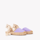 Women's Lauren Lace Up Espadrille | Vichy | Blue - Pink - Womens Espadrilles - Blue - Pink - ET2C - 