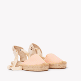 Women's Lauren Lace Up Espadrille | Vichy | Pink - Yellow - Womens Espadrilles - Pink - Yellow - ET2C - 