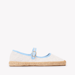 Women's Mary Jane Espadrille | Eyelet | Oasis White - Sky Blue - Womens Espadrilles - Oasis White - Sky Blue - Soludos - 