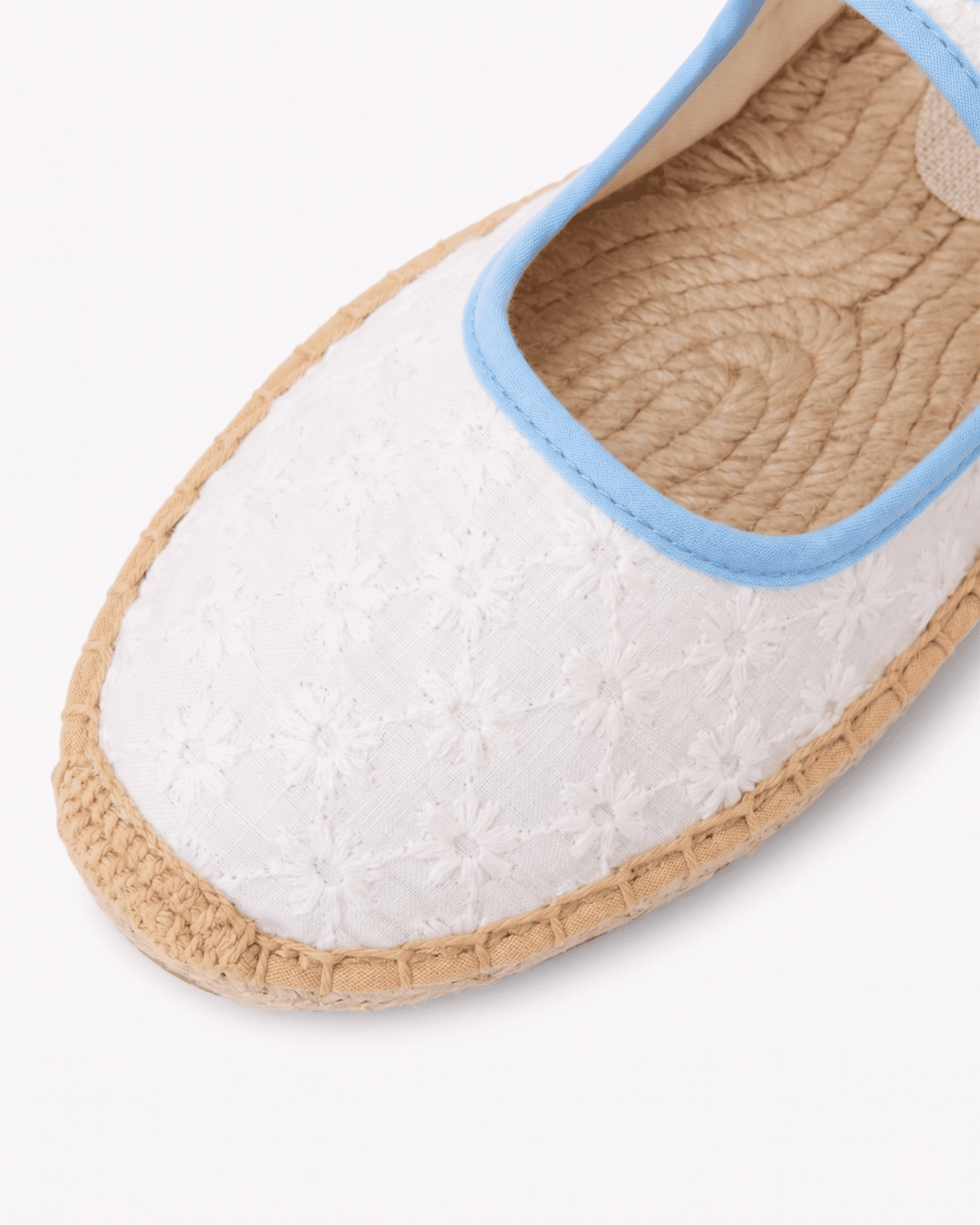 Women's Mary Jane Espadrille | Eyelet | Oasis White - Sky Blue - Womens Espadrilles - Oasis White - Sky Blue - Soludos - 