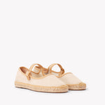 Women's Mary Jane Espadrille | Piping-Organic Woven Cotton | Natural Undyed - Women's Espadrilles - Natural Undyed - Soludos -