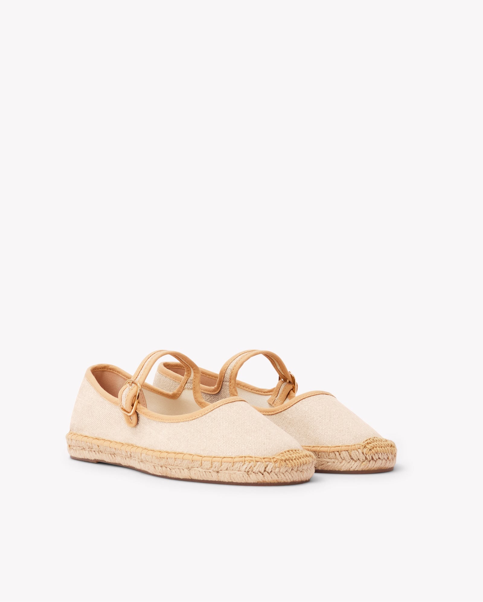 Women's Mary Jane Espadrille | Piping-Organic Woven Cotton | Natural Undyed - Women's Espadrilles - Natural Undyed - Soludos -