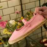 Women's Mary Jane Espadrille | Woven Color | Dusty Rose Pink - Womens Espadrilles - Dusty Rose Pink - ET2C - 