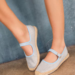 Women's Mary Jane Espadrille | Woven Color | Dolphin Blue - Womens Espadrilles - Dolphin Blue - ET2C - 