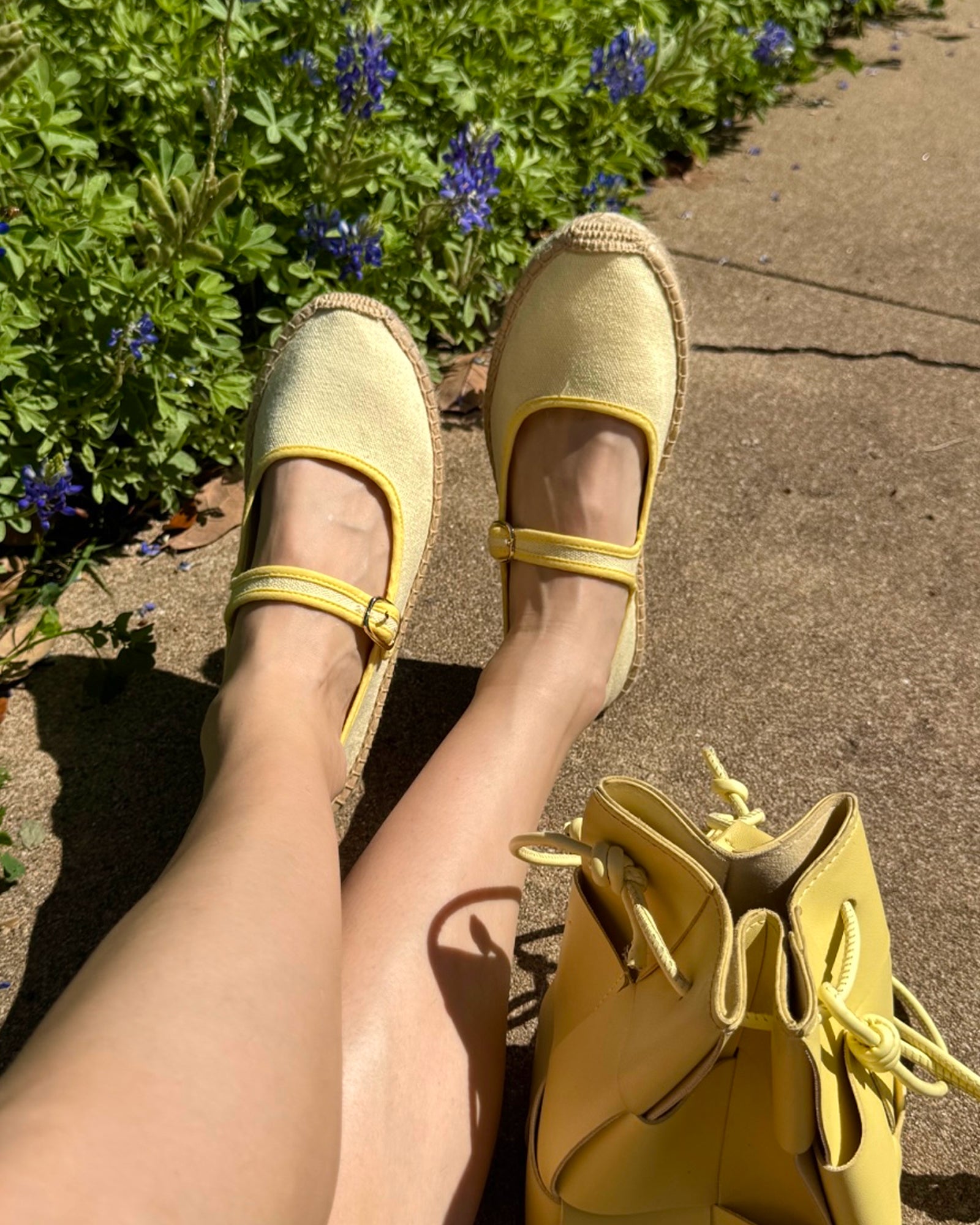 Women's Mary Jane Espadrille | Woven Color | Butter Yellow - Womens Espadrilles - Butter Yellow - ET2C - 