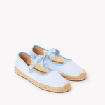 Women's Mary Jane Espadrille | Seersucker | Classic Blue - Womens Espadrilles - Classic Blue - ET2C - 