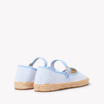Women's Mary Jane Espadrille | Seersucker | Classic Blue - Womens Espadrilles - Classic Blue - ET2C - 