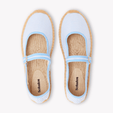 Women's Mary Jane Espadrille | Seersucker | Classic Blue - Womens Espadrilles - Classic Blue - ET2C - 