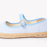 Women's Mary Jane Espadrille | Seersucker | Classic Blue - Womens Espadrilles - Classic Blue - ET2C - 