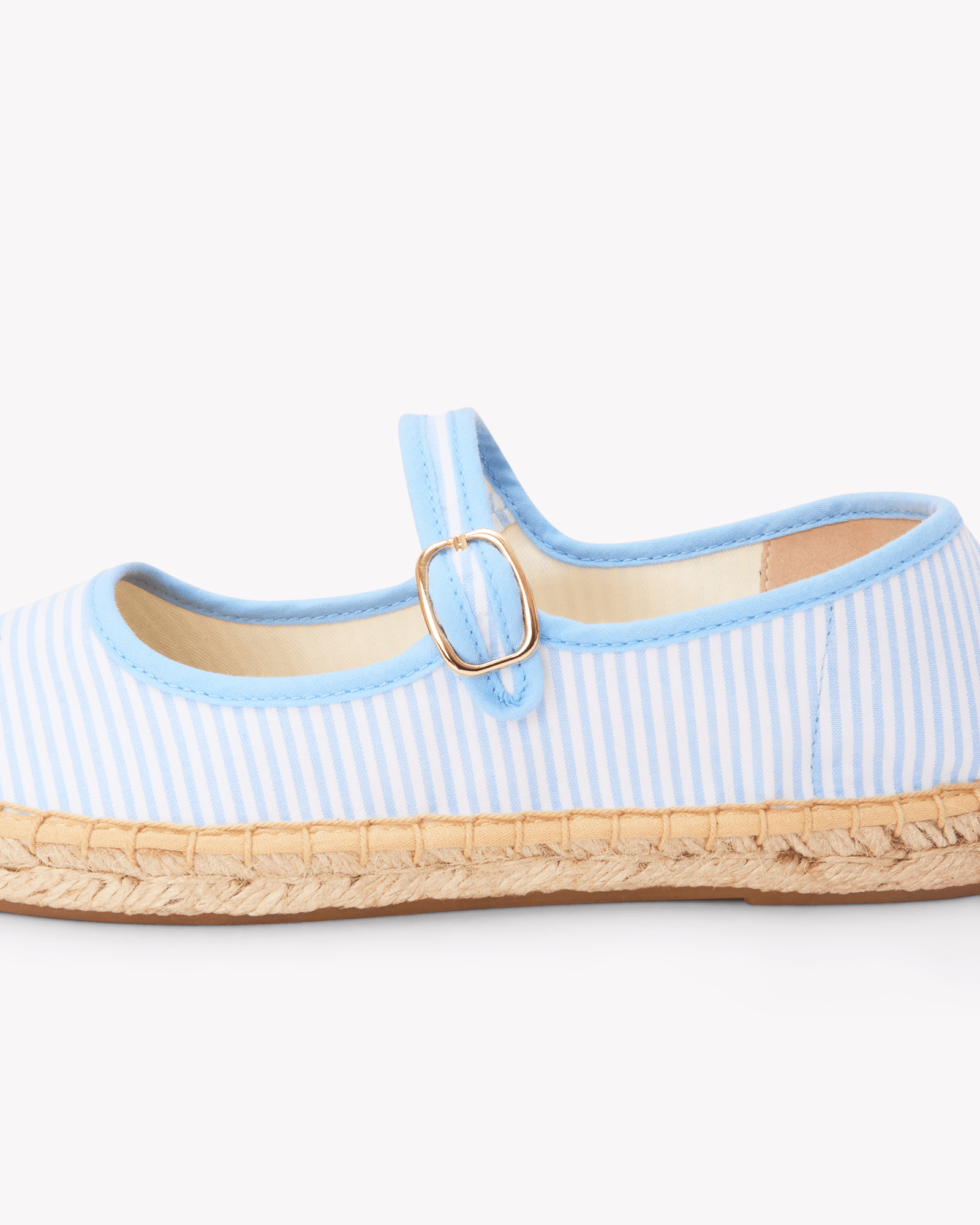 Women's Mary Jane Espadrille | Seersucker | Classic Blue - Womens Espadrilles - Classic Blue - ET2C - 