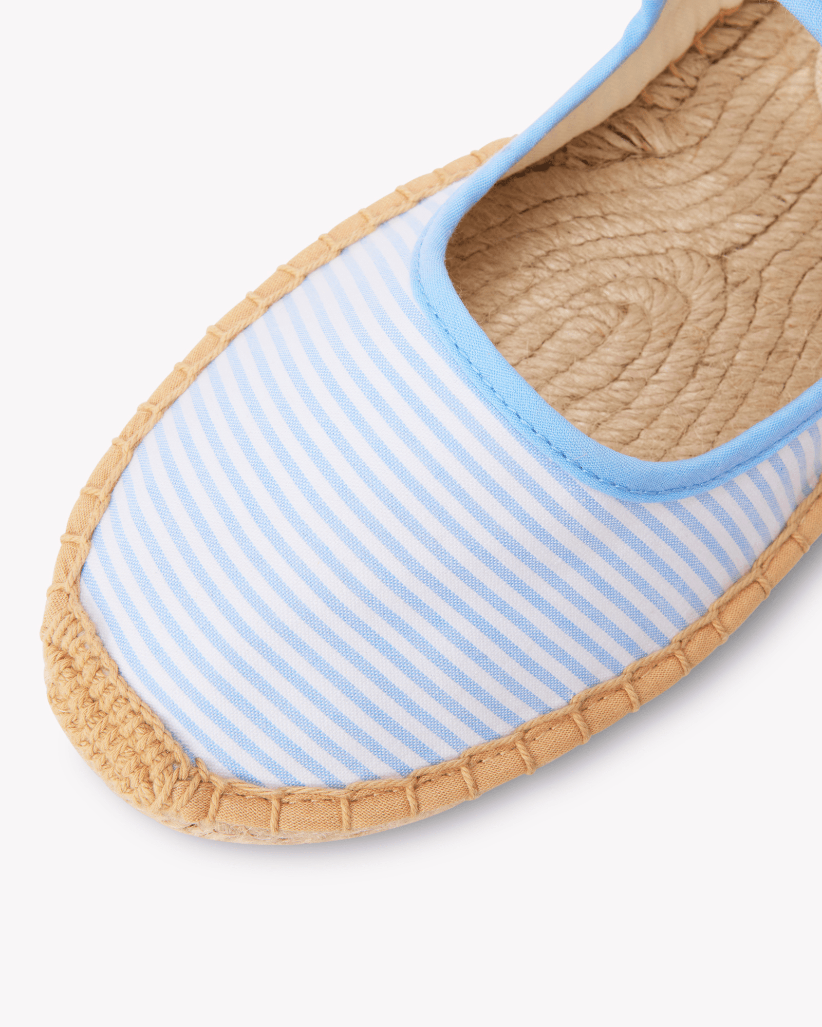 Women's Mary Jane Espadrille | Seersucker | Classic Blue - Womens Espadrilles - Classic Blue - ET2C - 