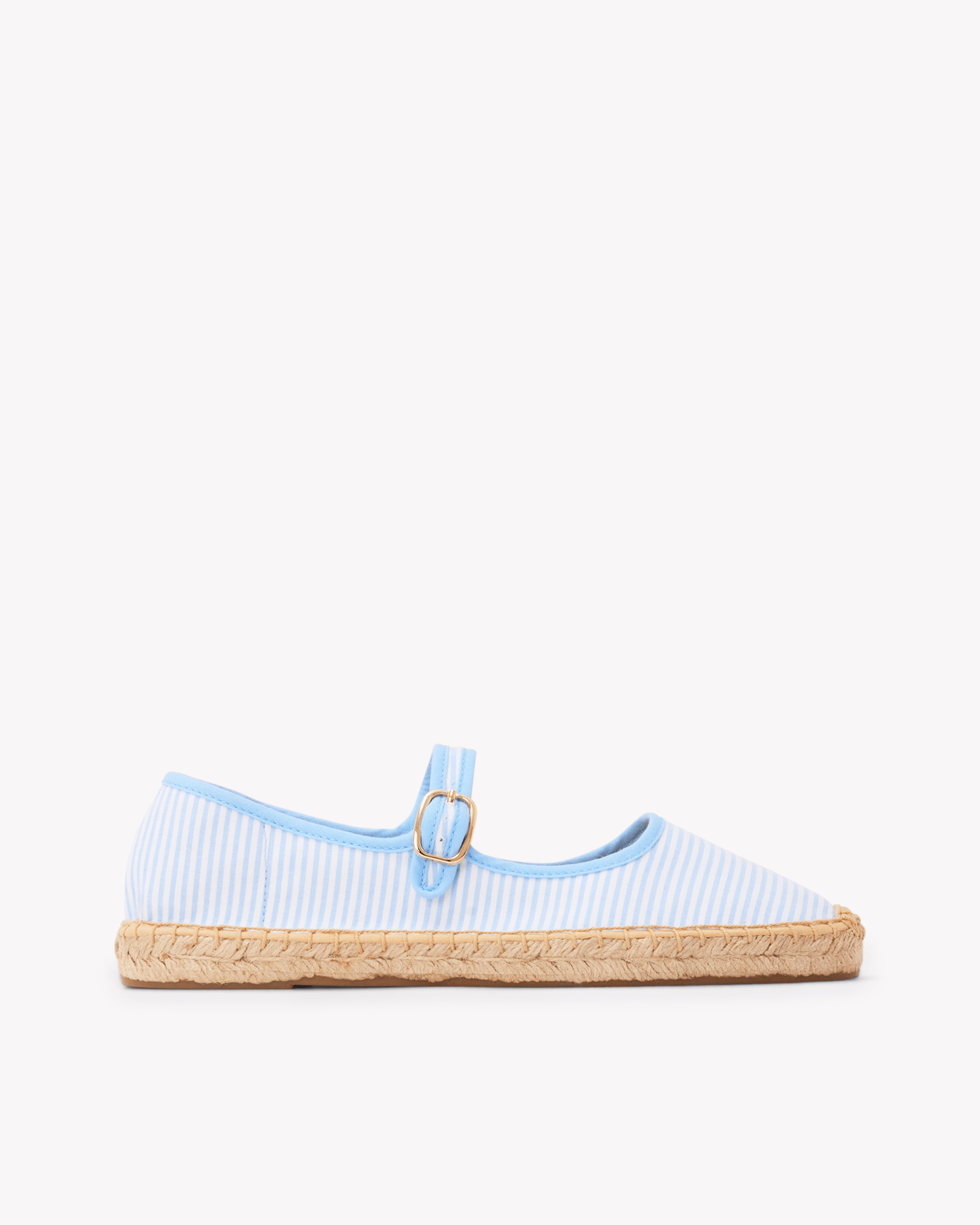 Women's Mary Jane Espadrille | Seersucker | Classic Blue - Womens Espadrilles - Classic Blue - ET2C - 