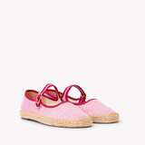 Women's Mary Jane Espadrille | Seersucker | Classic Pink - Womens Espadrilles - Classic Pink - ET2C - 