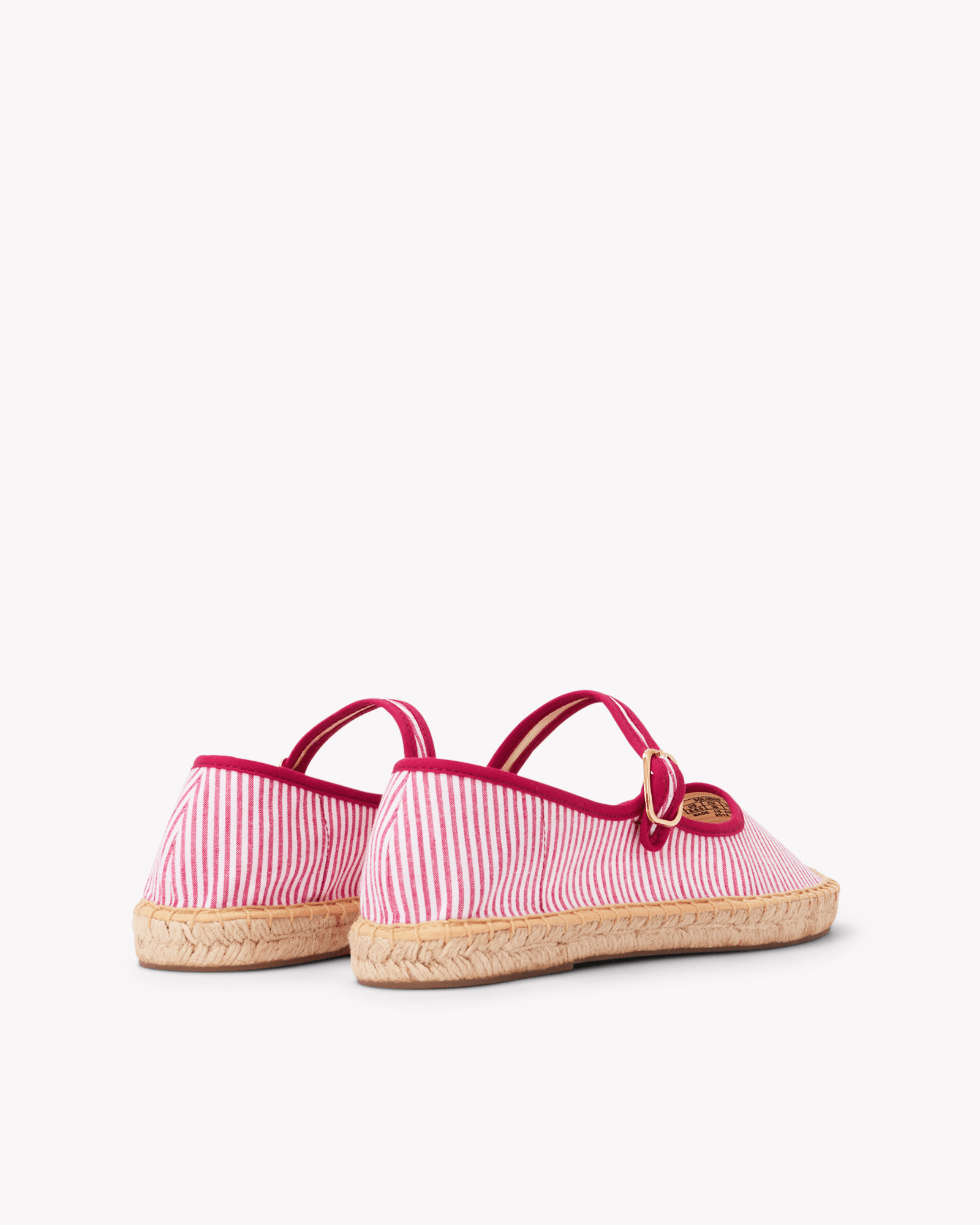 Women's Mary Jane Espadrille | Seersucker | Classic Pink - Womens Espadrilles - Classic Pink - ET2C - 