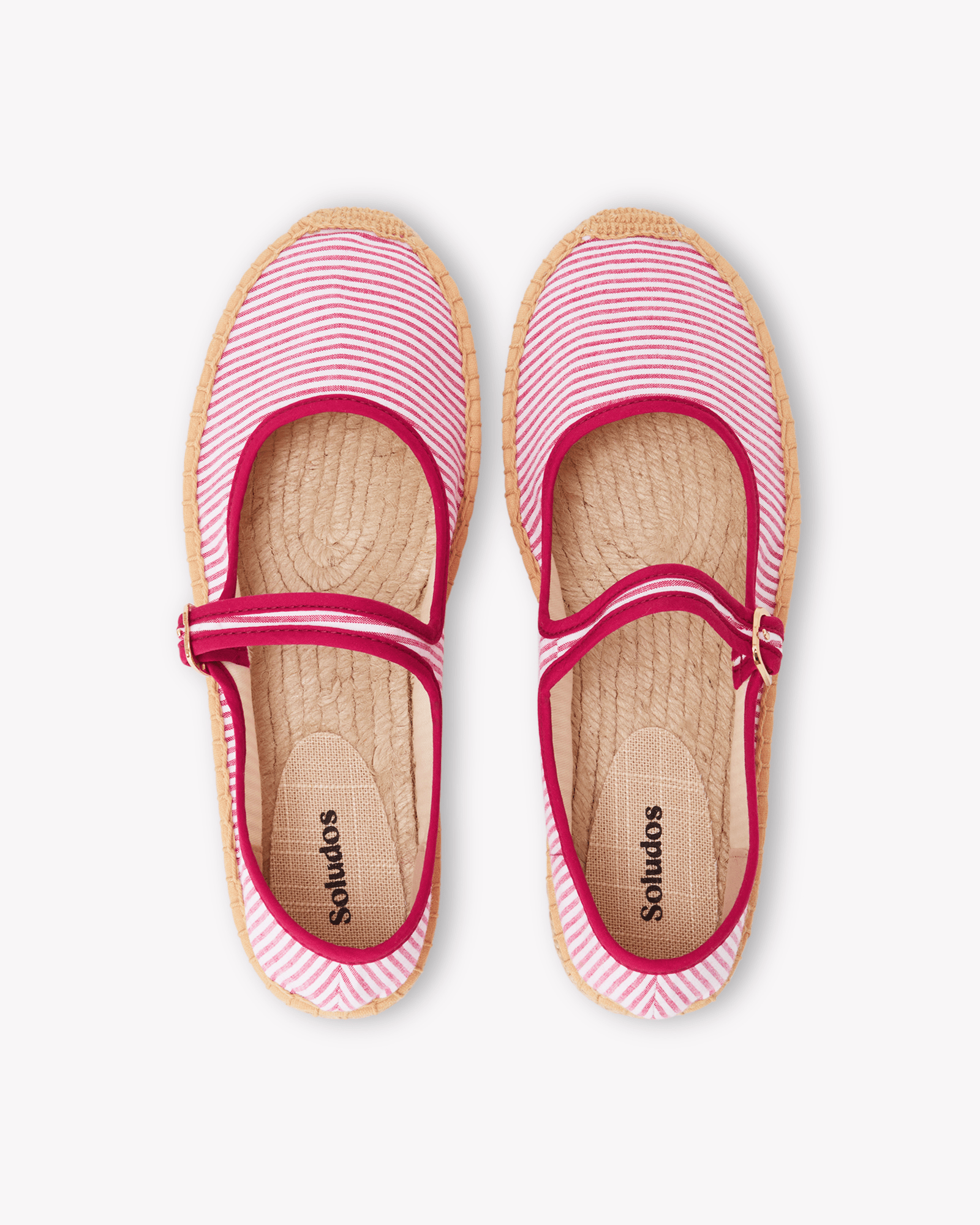 Women's Mary Jane Espadrille | Seersucker | Classic Pink - Womens Espadrilles - Classic Pink - ET2C - 