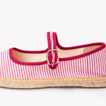 Women's Mary Jane Espadrille | Seersucker | Classic Pink - Womens Espadrilles - Classic Pink - ET2C - 
