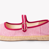 Women's Mary Jane Espadrille | Seersucker | Classic Pink - Womens Espadrilles - Classic Pink - ET2C - 