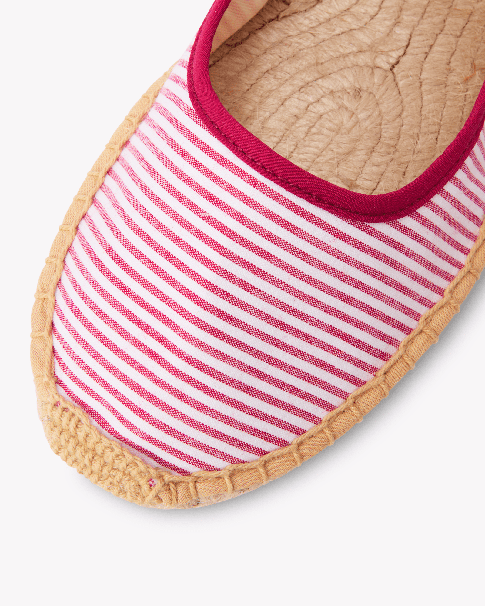 Women's Mary Jane Espadrille | Seersucker | Classic Pink - Womens Espadrilles - Classic Pink - ET2C - 