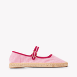 Women's Mary Jane Espadrille | Seersucker | Classic Pink - Womens Espadrilles - Classic Pink - ET2C - 