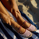 Women's Mary Jane Espadrille | Seersucker | Classic Pink