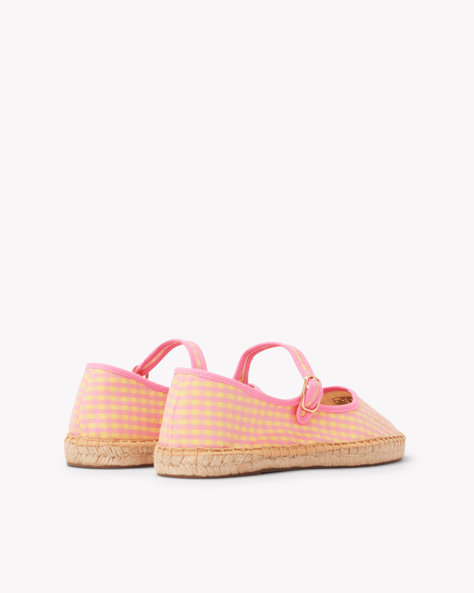 Women's Mary Jane Espadrille | Vichy | Pink - Yellow - Womens Espadrilles - Pink - Yellow - ET2C - 