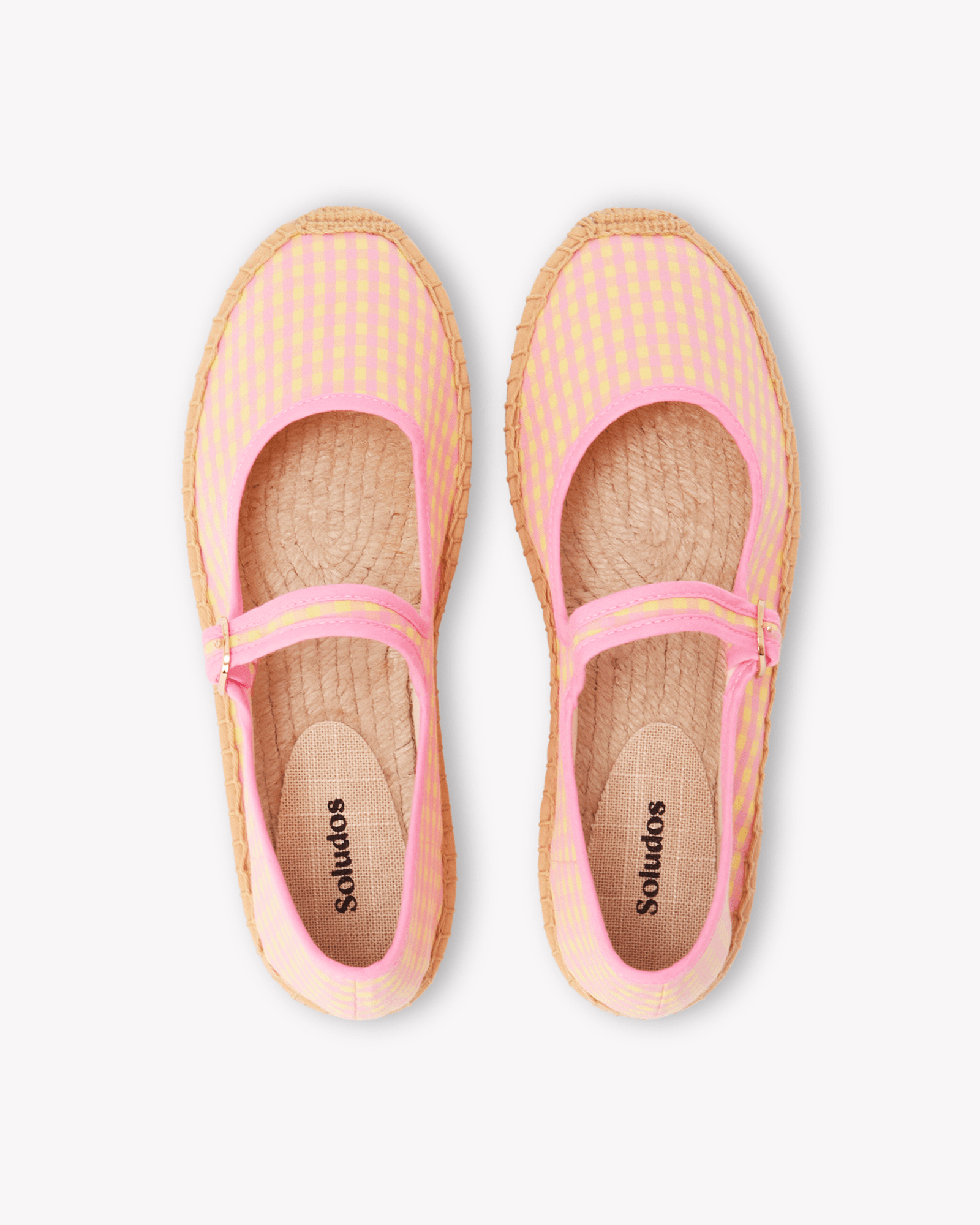 Women's Mary Jane Espadrille | Vichy | Pink - Yellow - Womens Espadrilles - Pink - Yellow - ET2C - 
