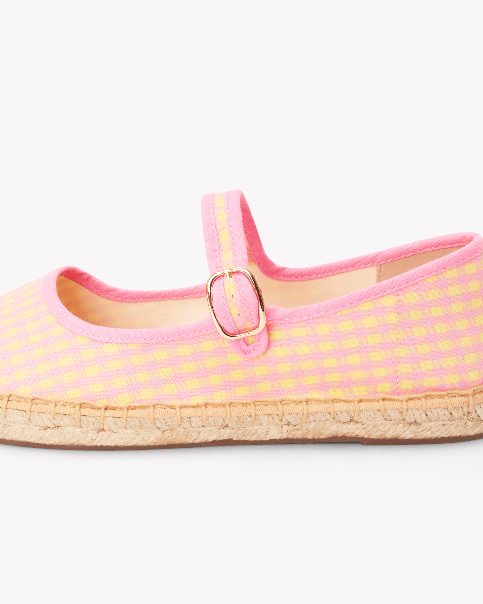 Women's Mary Jane Espadrille | Vichy | Pink - Yellow - Womens Espadrilles - Pink - Yellow - ET2C - 