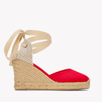 The Marseille Wedge - Classic - Flamenco Red - Women's - Women's Wedge Espadrilles - Flamenco Red - Soludos - 