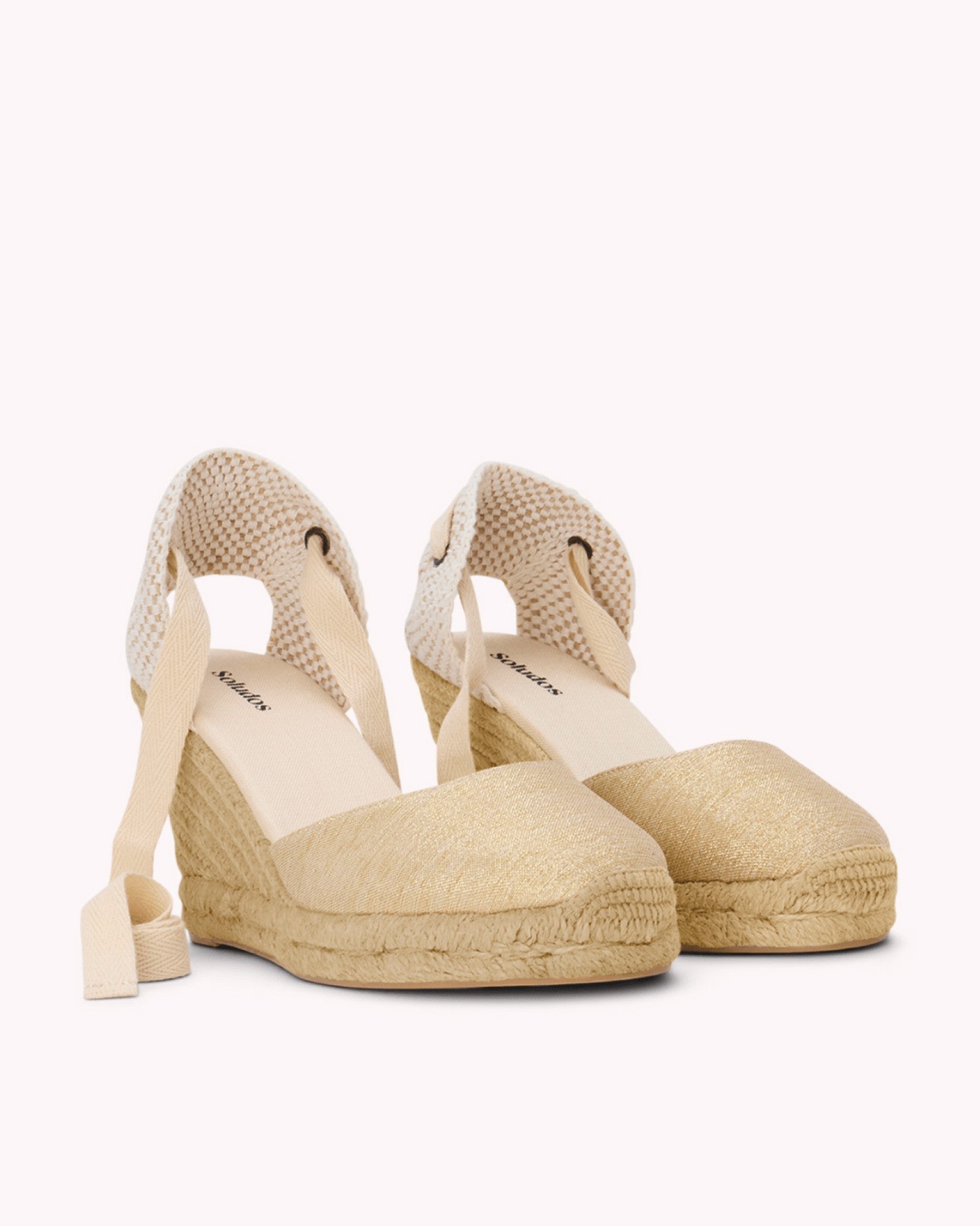 The Marseille Wedge - Metallic - Gold - Women's Wedge Espadrilles - Gold - Soludos - 