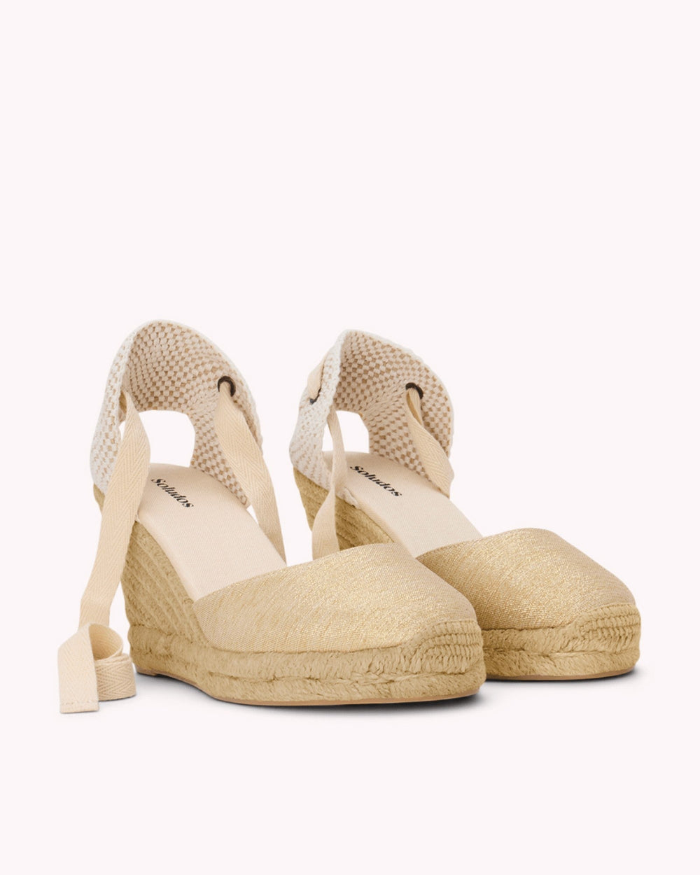 The Marseille Wedge - Metallic - Gold - Women's Wedge Espadrilles - Gold - Soludos - 