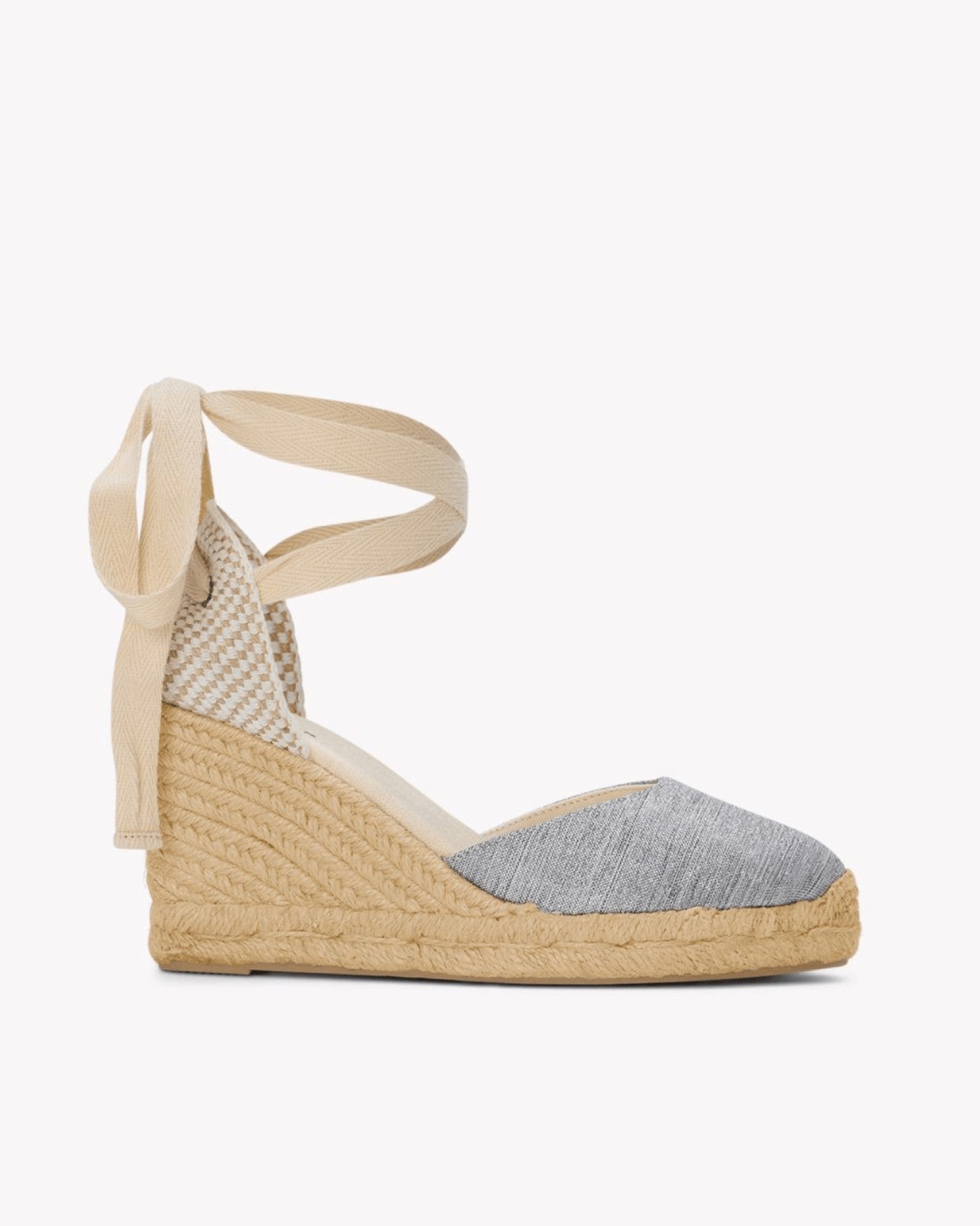 The Marseille Wedge - Metallic - Silver - Women's Wedge Espadrilles - Silver - Soludos - 