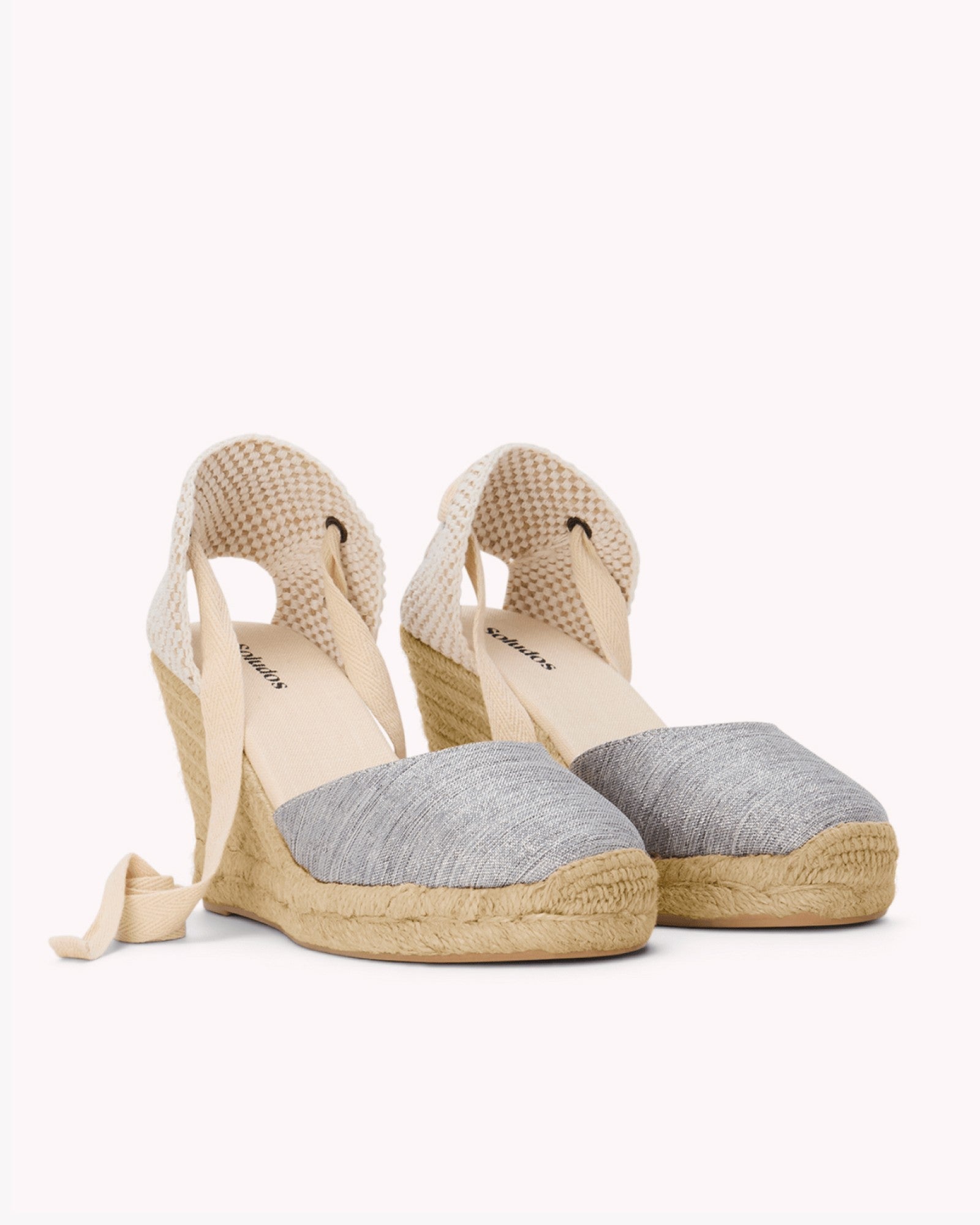 The Marseille Wedge - Metallic - Silver - Women's Wedge Espadrilles - Silver - Soludos - 