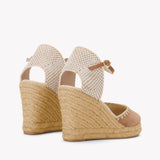 The Marseille Wedge - Leather Buckle - Miel Brown - Women's - Women's Wedge Espadrilles - Miel Brown - Soludos - 