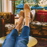 The Marseille Wedge - Leather Buckle - Miel Brown - Women's - Women's Wedge Espadrilles - Miel Brown - Soludos - 