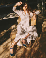 The Marseille Wedge - Leather Buckle - Armada Blue - Women's - Women's Wedge Espadrilles - Armada Blue - Soludos - 