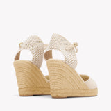 Womens_Espadrilles_The Marseille Wedge_Leather Buckle_La Concha Ivory - Women's Wedge Espadrilles - La Concha Ivory - Soludos - 