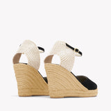 Womens_Espadrilles_The Marseille Wedge_Leather Buckle_Noche Black - Women's Wedge Espadrilles - Noche Black - Soludos - 